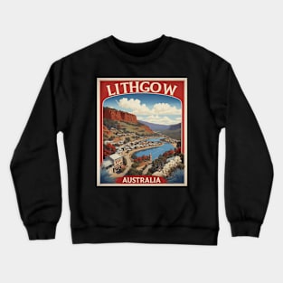Lithgow Australia Vintage Travel Poster Tourism Crewneck Sweatshirt